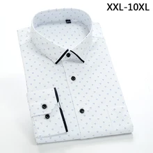 Новое поступление осень и зима высокое качество мужские рубашки с длинным рукавом Супер большой ожирение размера плюс XXL-5XL6XL7XL8XL9XL10XL