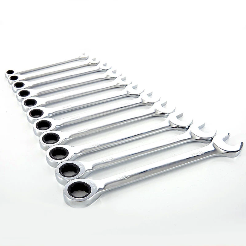 DWZ 1pc New Metric Combination Ratchet Wrench Spanner Workshop Home Tool 8mm-20mm 