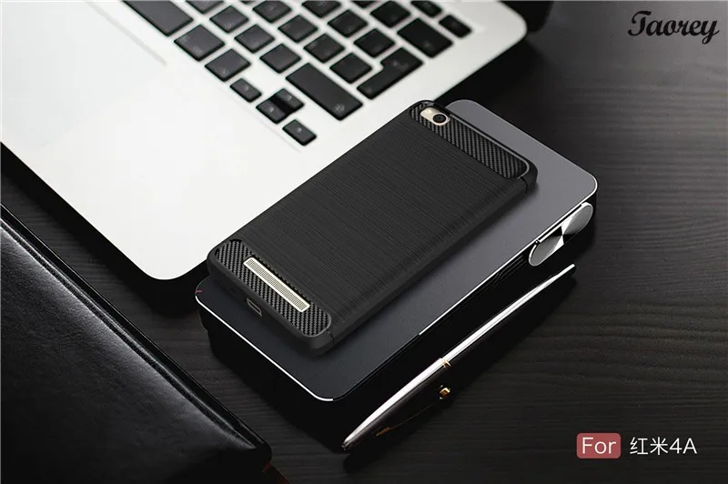 Taorey For Xiaomi Redmi 4A Rugged Armor Carbon Fiber Texture Brushed Soft TPU Case Back Cover For Xiaomi Redmi 4A case (10)