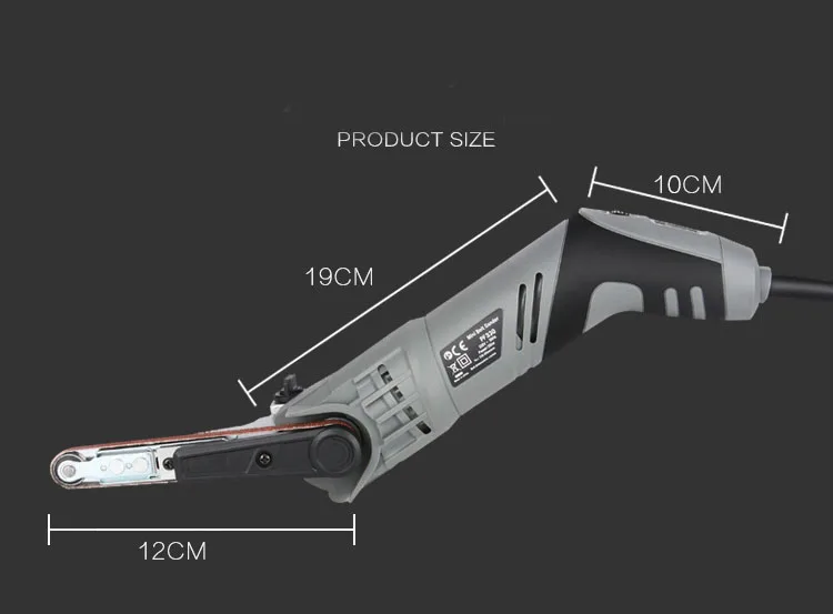 6 скоростей Электрический ленточный шлифовальный станок 260 Вт, мини электрический ленточный шлифовальный станок для заточки
