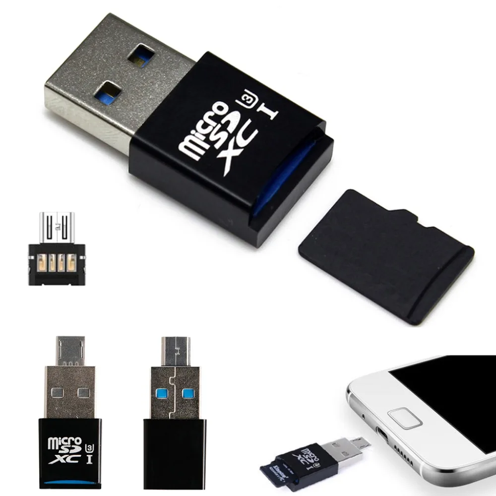 USB 3,0 5 Гбит/с мини-считыватель карт адаптер супер высокая скорость OTG Micro SD/SDXC TF Новый