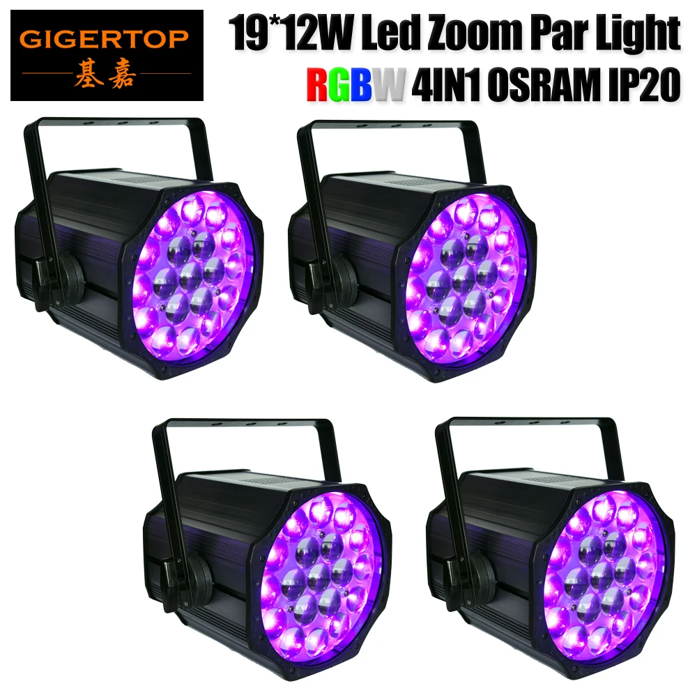

Freeshipping 19X12W RGBW 4IN1 Indoor Led Zoom Par Light 230W High Power 10-50 Degree Beam Os-ram aluminium extruded section x 4