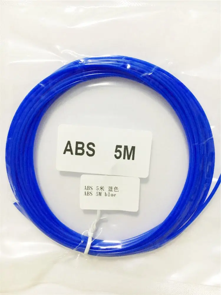 3D Ручка ABS 3d Принтер Нити ABS 5 метров 26 цветов подарок на день рождения 1,75 мм 3D ABS нити 3d принтер ручка нити провода нити - Цвет: blue