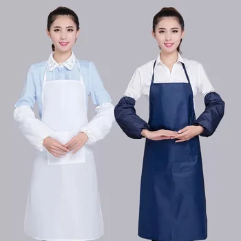 

Adult Korean style apron Kitchen waterproof apron Waterproof Apron Home Kitchen Restaurant Bib Pocket Cooking Dress