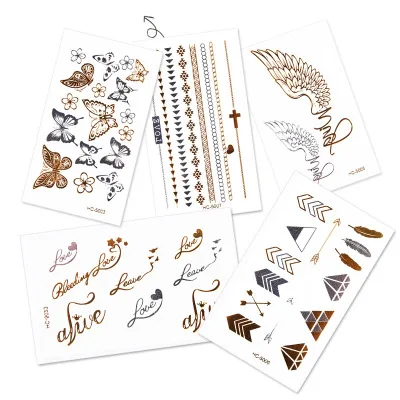 

2017 21 X 15 CM Yellow Fox and Feather Cool Beauty Tattoo Waterproof Hot Temporary Tattoo Stickers