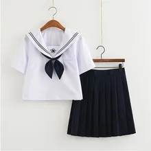 New Fashion Navy Sailor Collar Top+Skirt Japanese Teenage Students Clothes Plus Size School Girl Uniform OY-X0623