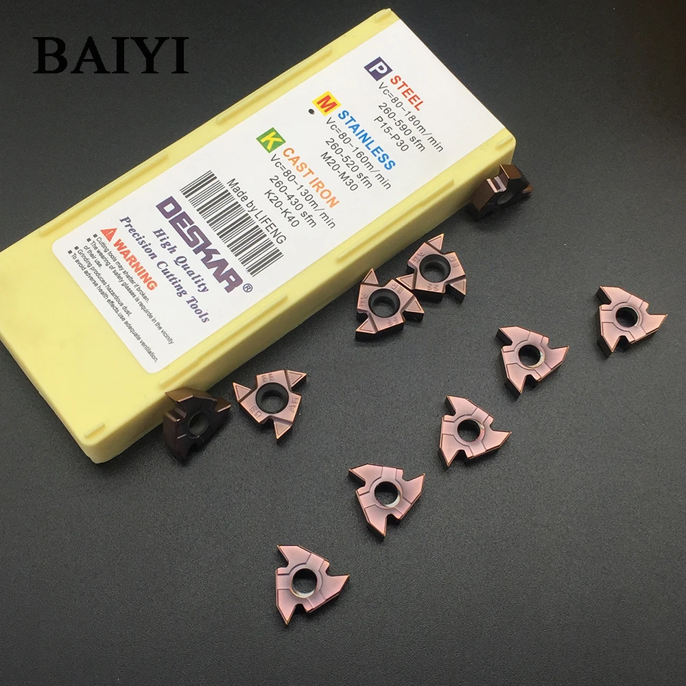 10 шт. 16ERM AG55 LF6018 карбидные резьбовые вставки для рабочего стола лезвие резьбового