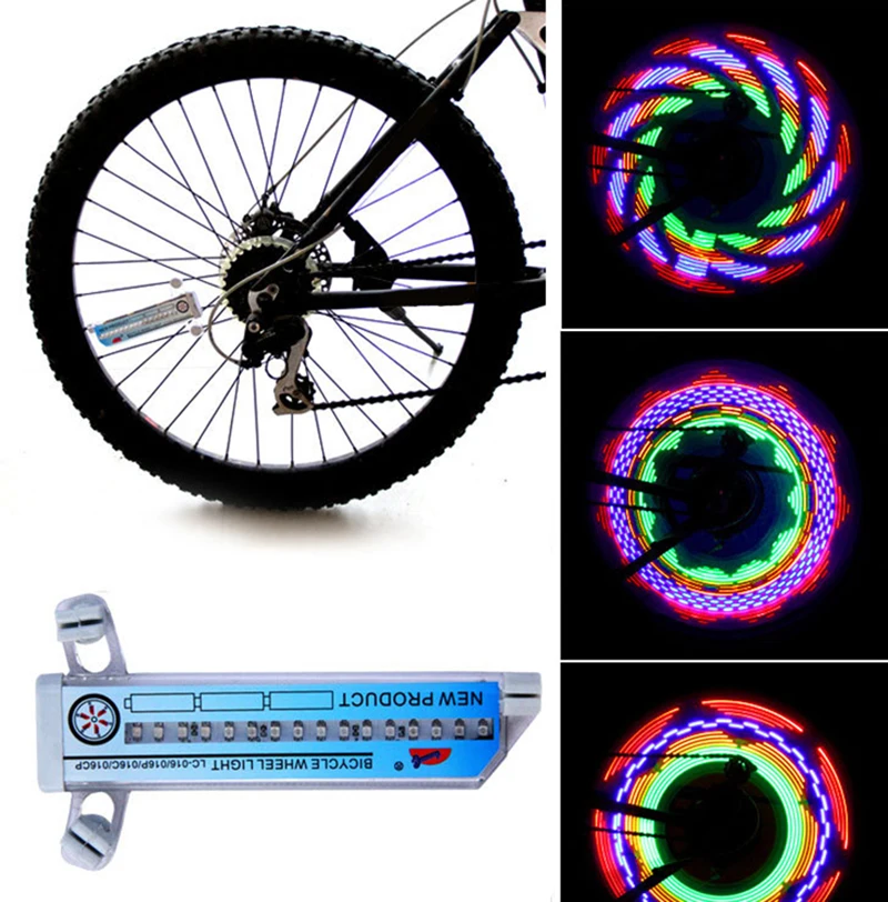 Clearance Dropshipping LED Colorful 32-Pattern Waterproof Bicycle Light LED Bike Spoke Wheel Lights Cycling Accessories Luces Bicicleta 8