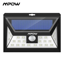 Mpow CD011 24 светодиодный светильник на солнечных батареях IP65 Водонепроницаемый Открытый Широкий Угол движения сенсор лампа с 3 режимами для Патио Сад Путь