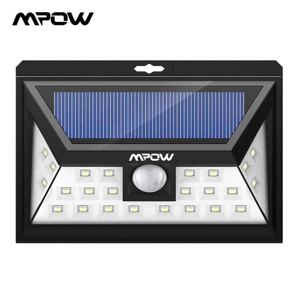 Mpow CD011 24 светодиодный светильник на солнечных батареях IP65 Водонепроницаемый