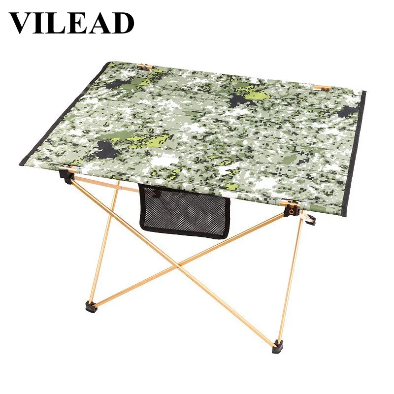 VILEAD 4 color Camo Ultralight Folding Camping Table Portable Waterproof Picnic Beach Outdoor Self-