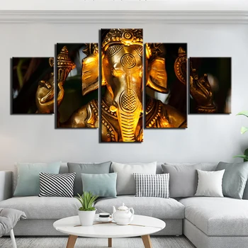 

Wall Pictures For Living Room Hinduism Pictures Wall Art Canvas Painting 5 Pcs Posters And Prints Home Decor