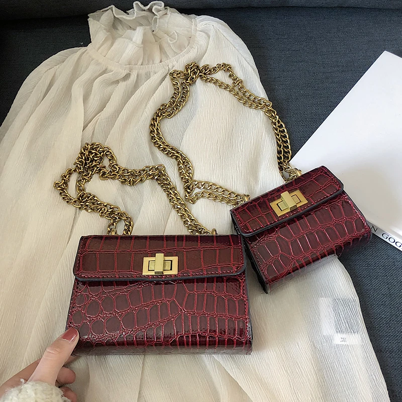 

New Mini Flip Square bag 2019 Summer Quality PU Leather Women's Designer Handbag Lock Chain Shoulder Messenger Bag Bolsos Mujer