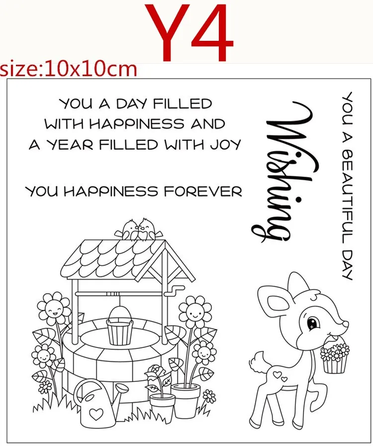 

Cartoon animal Transparent Silicone Rubber Stamp and metal die Sheet Cling Scrapbooking DIY Cute Pattern Photo Album Stamp