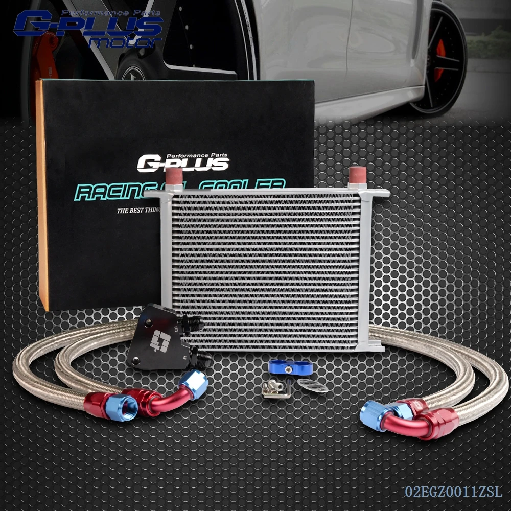 28 Row Engine Oil Cooler Kit + Sandwich Plate For BILLET LS1 LS2 LS3 LSX VE HSVin Oil Coolers