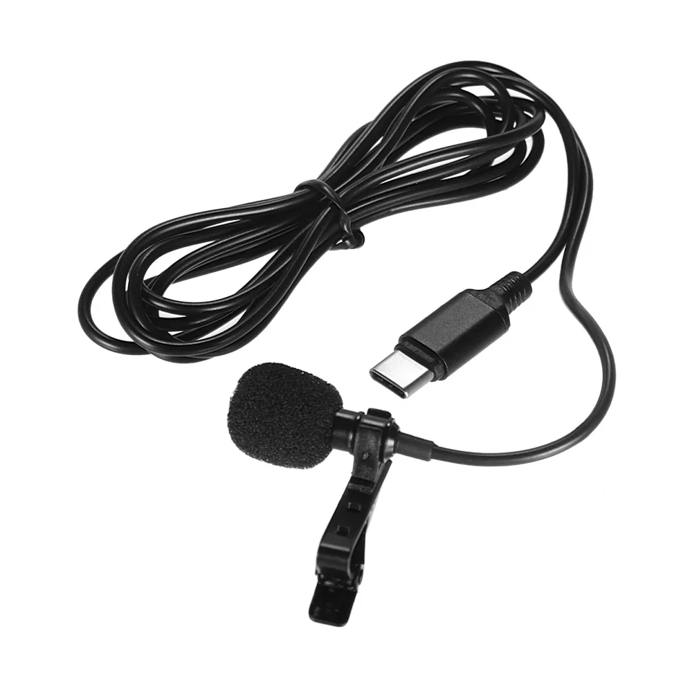 Мини петличный конденсаторный микрофон с зажимом разъемом Type C для смартфонов