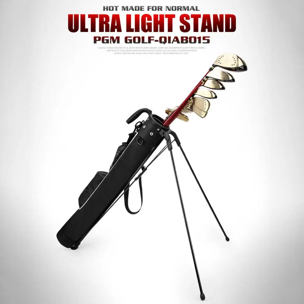 Сумка для гольфа с подставкой, супер светильник, Большая вместительная сумка для гольфа, светильник с весовой подставкой, сумка для переноски - Цвет: Black