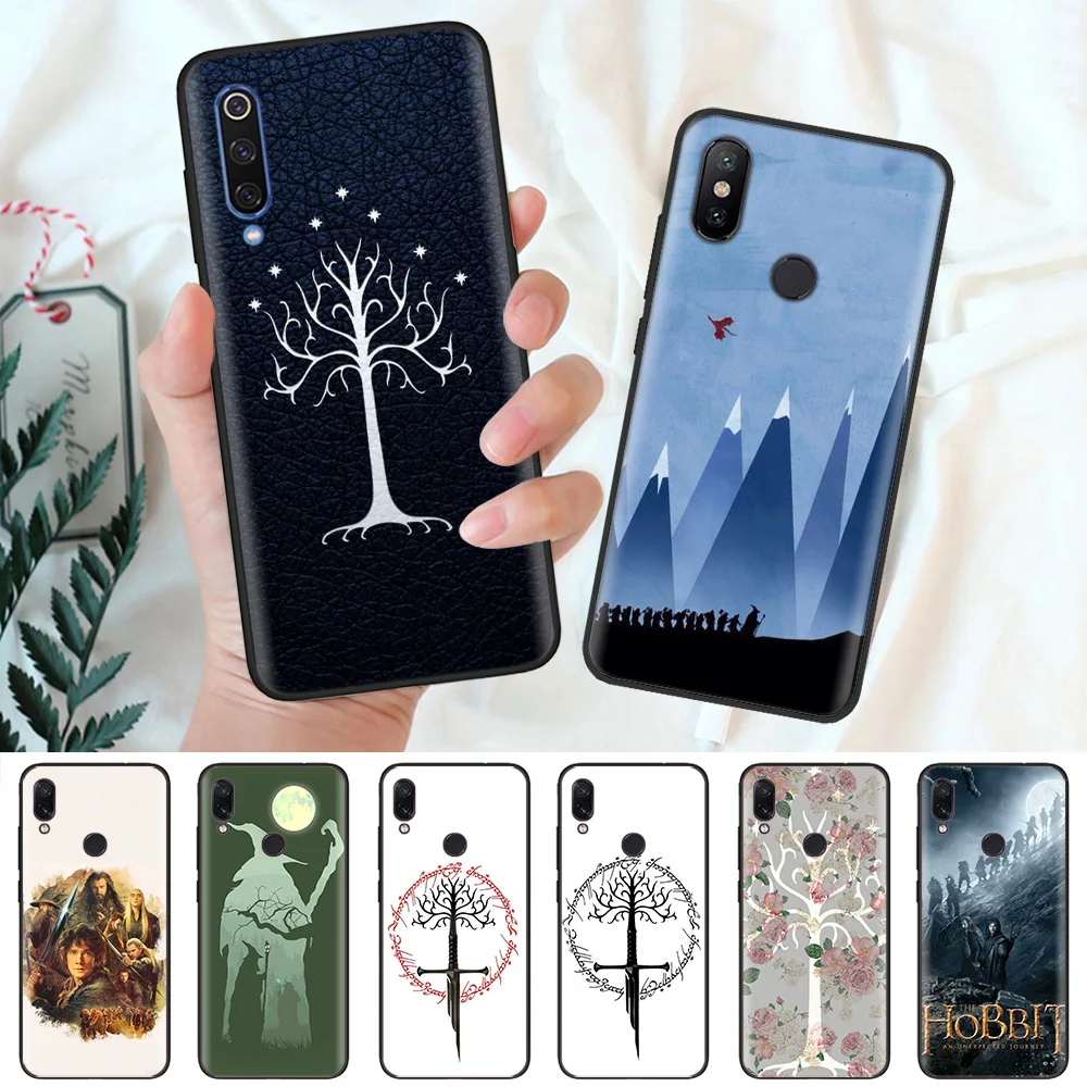 

Black Silicone Case Bag Cover for Xiaomi Mi A1 A2 8 Lite Play Redmi Note 7 6 6A 5 Plus 4X Pro Poco F1 The Lord of Rings Hobbit