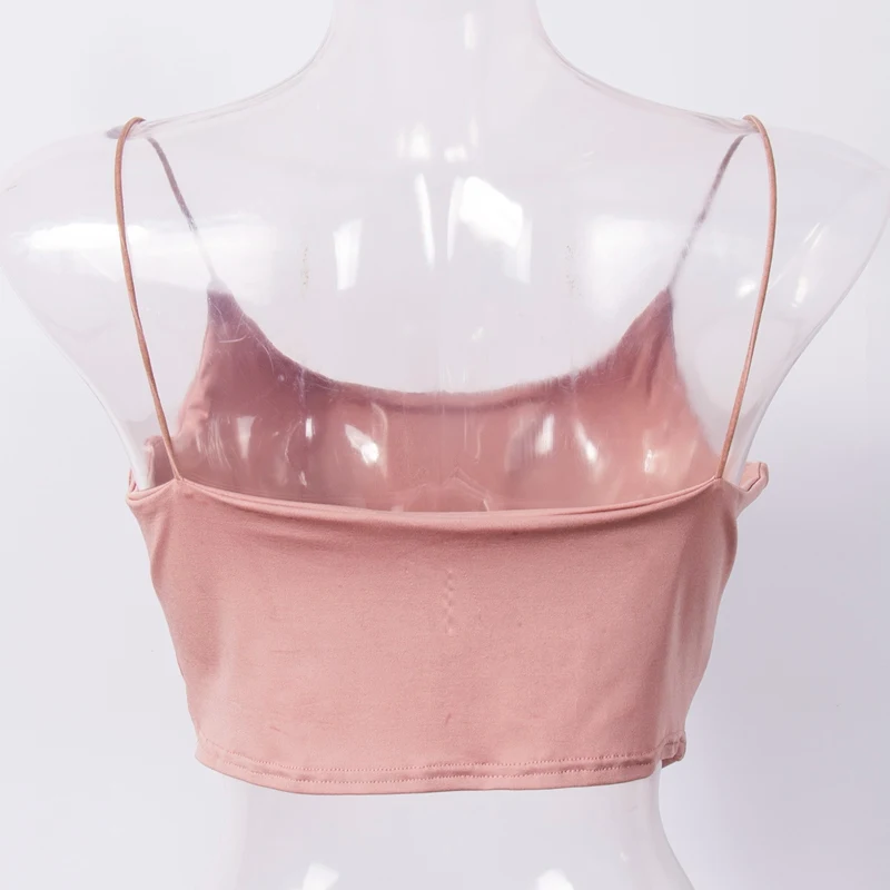 2018 Women New Fashion Casual Spaghetti Strap Solid UnPadded Summer Camisoles Tops Hot