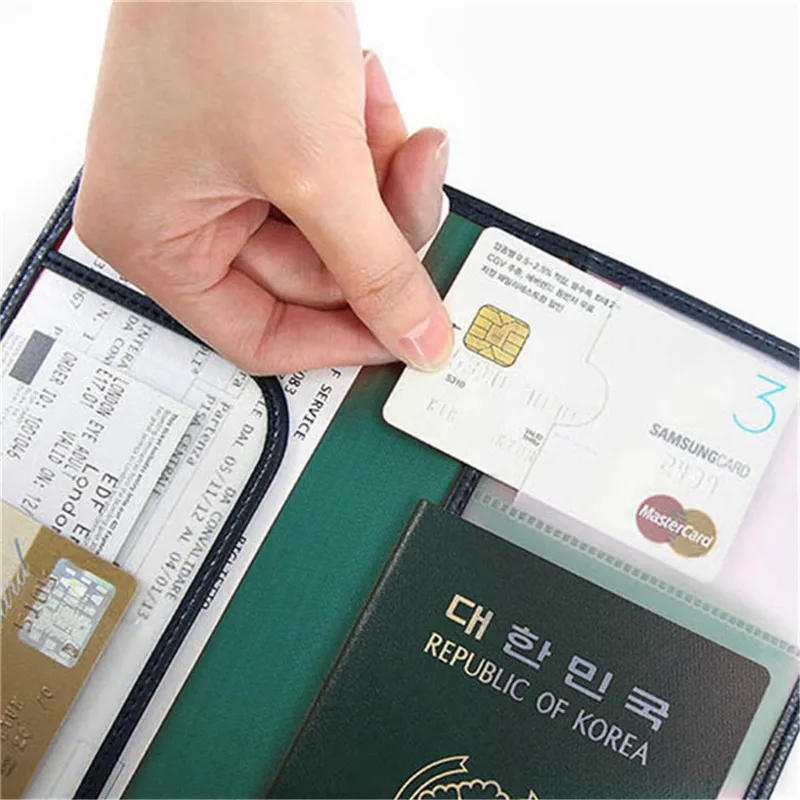 Osmond Мужская сумка из искусственной кожи для путешествий, Обложка для паспорта, держатель для карт для женщин и мужчин, кошелек для кредитных карт, корейский Держатель для паспорта, женский