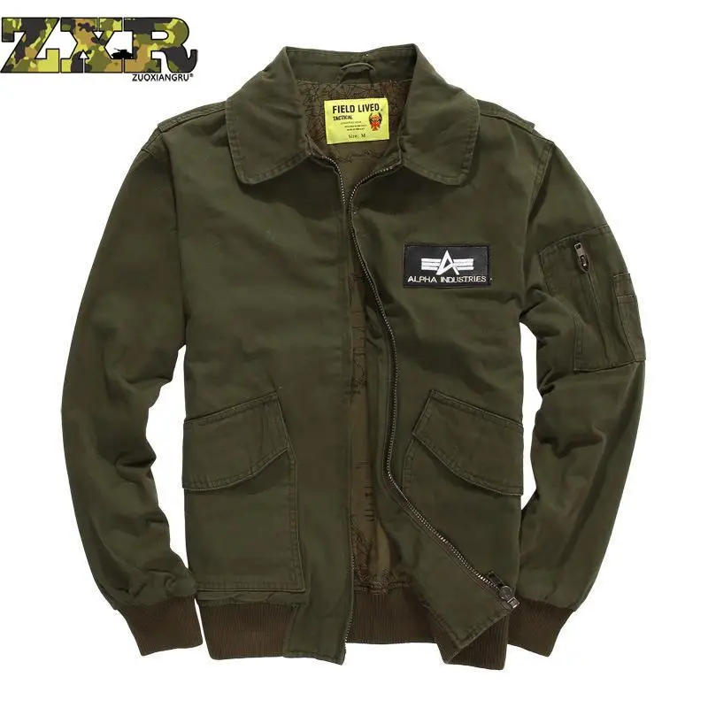 

Outdoor Army Military Fans Men's Special Forces Canvas Tactical Jacket Tactical Flying Jacket Autumn And Winter Hiking Jacket