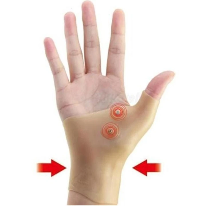 

2PCS/LOT Silicone Glove Hand Care Magnetic Thumb Wrist Sprain Threapy Tenosynovitis Muscle Pain Relief Protector