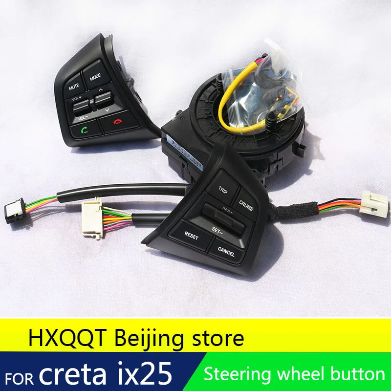for Steering Wheel For Hyundai ix25 creta 2.0 1.6 Buttons Bluetooth Phone Cruise Control Remote Control button left music button