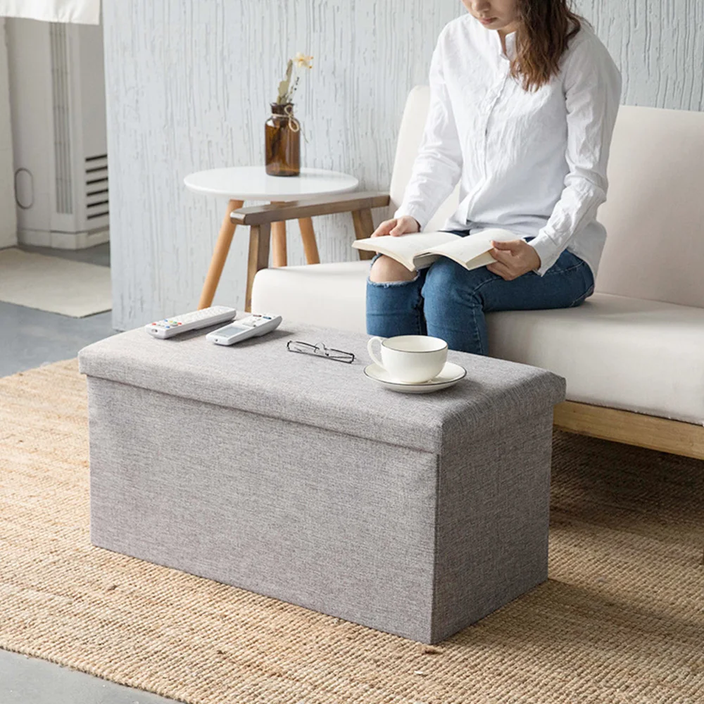 

Multifunctional Foldable Storage Stool Clothing Organizer Foldable Storage Bench Clothing Organizer Toy Home Storage Box Chair