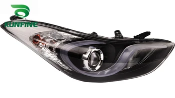 

Pair of Car Headlight Assembly For HYUNDAI ELENTRA 2011 Tuning Headlight Lamp Parts Bi-xenon Project Lens Daytime Running light
