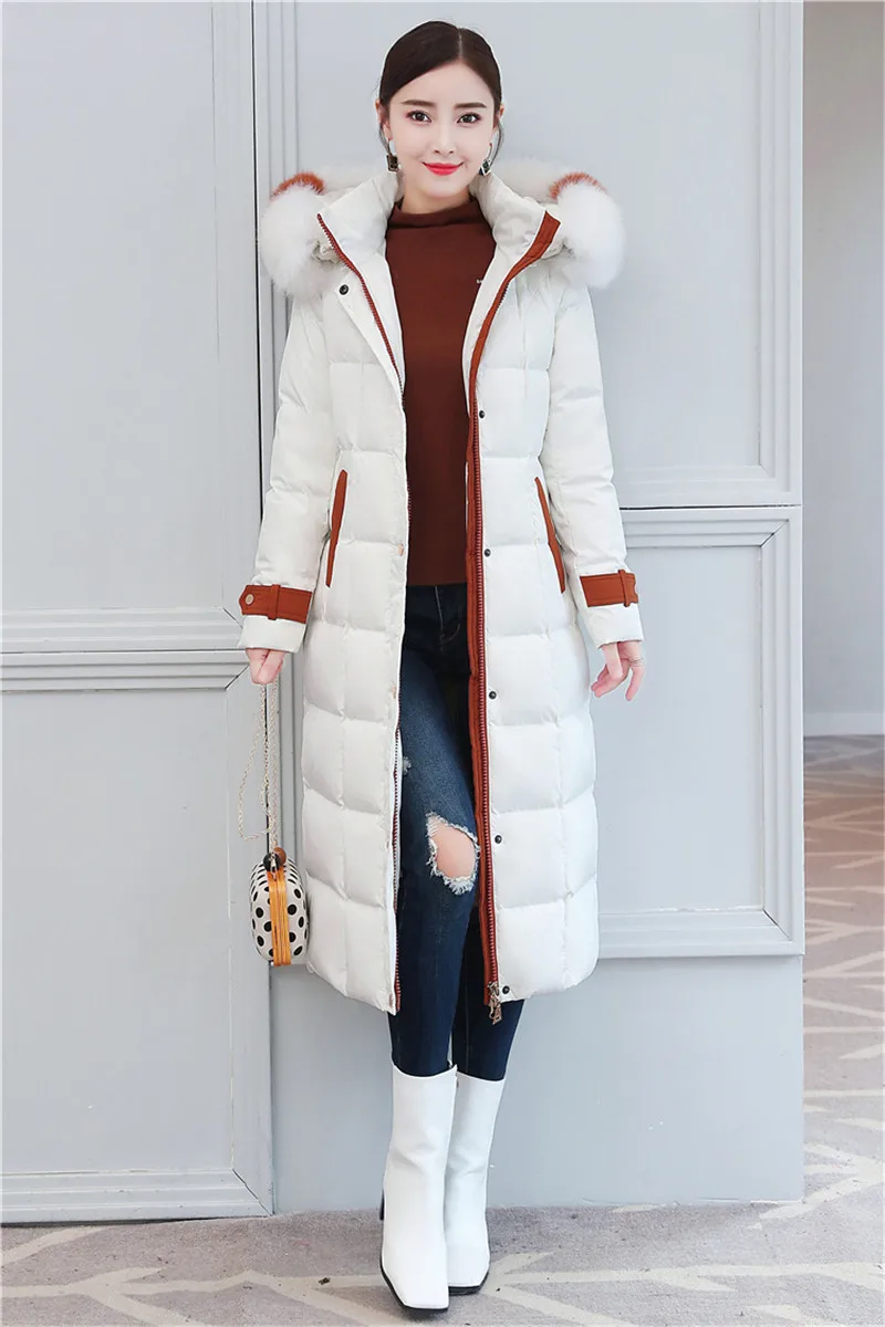 Best New Winter down jacket women Lengthen parka Fox big fur collar Hooded coat female Plus size Thicken high quality down coats 2199 10