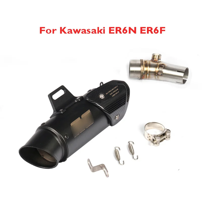 

ER6N ER6F Motorcycle Exhaust Pipe Exhaust System Modified Link Pipe Exhaust System Slip on for Kawasaki ER6N ER6F 2012-2016