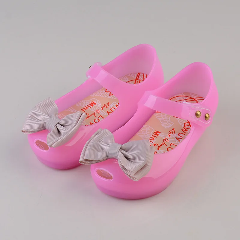 leather girl in boots MERI AMMI Kid LED colorful sandals mini shoe PVC soft outsole children girls boys bow shoes Factory Sales bata children's sandals Children's Shoes