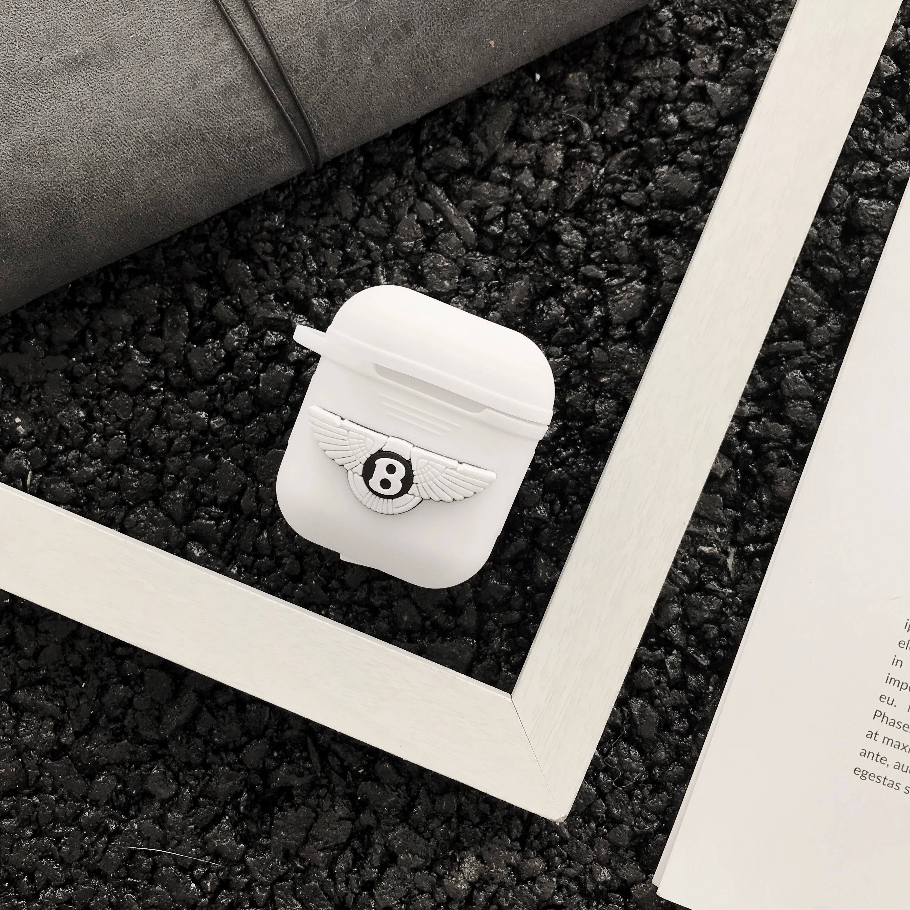 3D Famous brand Car logo Earphone Headset Accessories Silicone protect case For Apple Airpods 1/2 Wireless Bluetooth Headset bag
