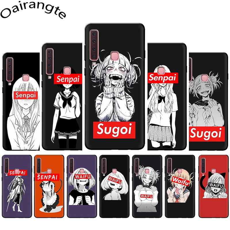 Мягкий чехол Sugoi Senpai аниме waifu для Samsung Galaxy A6 7 8 9 2018 A10 30 40 50 70 J6|Бамперы| |