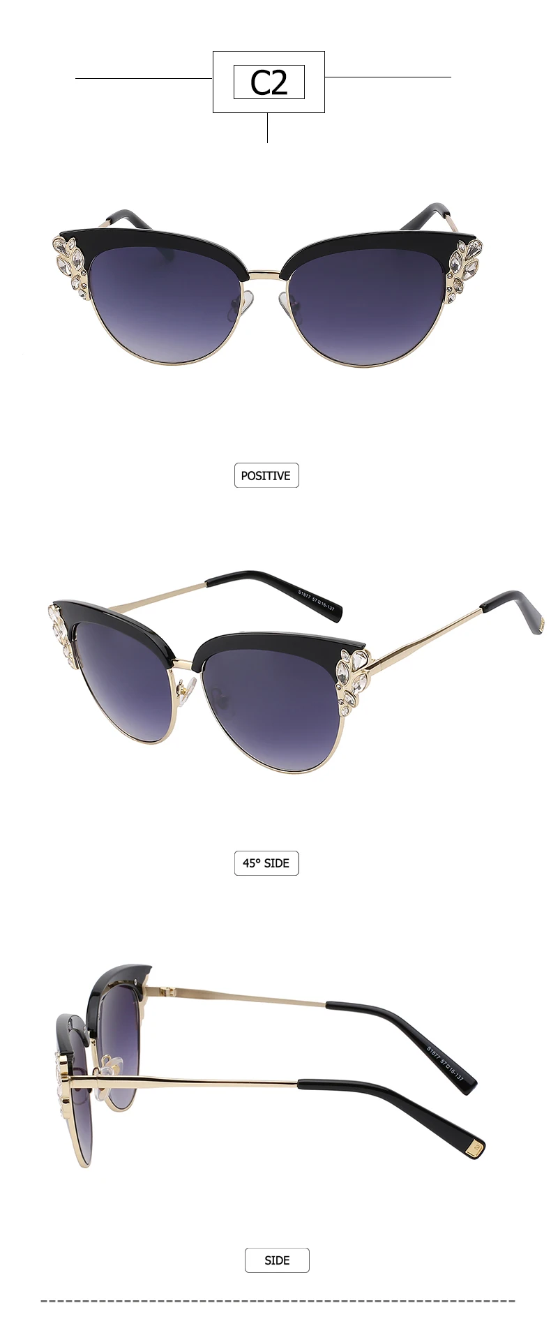 UV400 очки солнцезащитные очки модные женские очки женские брендовые дизайнерские кошачьи Роскошные солнцезащитные очки Женская цветовая гамма