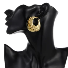 Ethlyn, сенегалы, золотые, большие размеры, свадебные серьги для арабов/африканских женщин, девушек, вечерние, свадебные медные ювелирные изделия, подарок E126