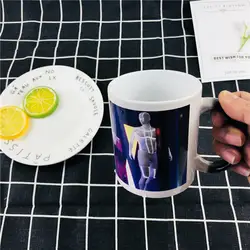 2018 Новый 300 мл Цвет Изменение крепкий керамика рукоятки кофе кружка Детройт стать человеком офис семья питьевой воды Чай Молоко чашки