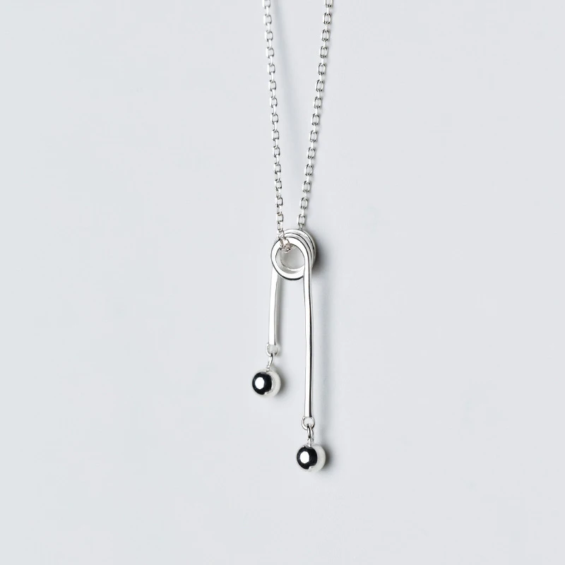 

MloveAcc Authentic 925 Sterling Silver Spring with Ball Pendant Necklace Fashion Women Silver Jewelry