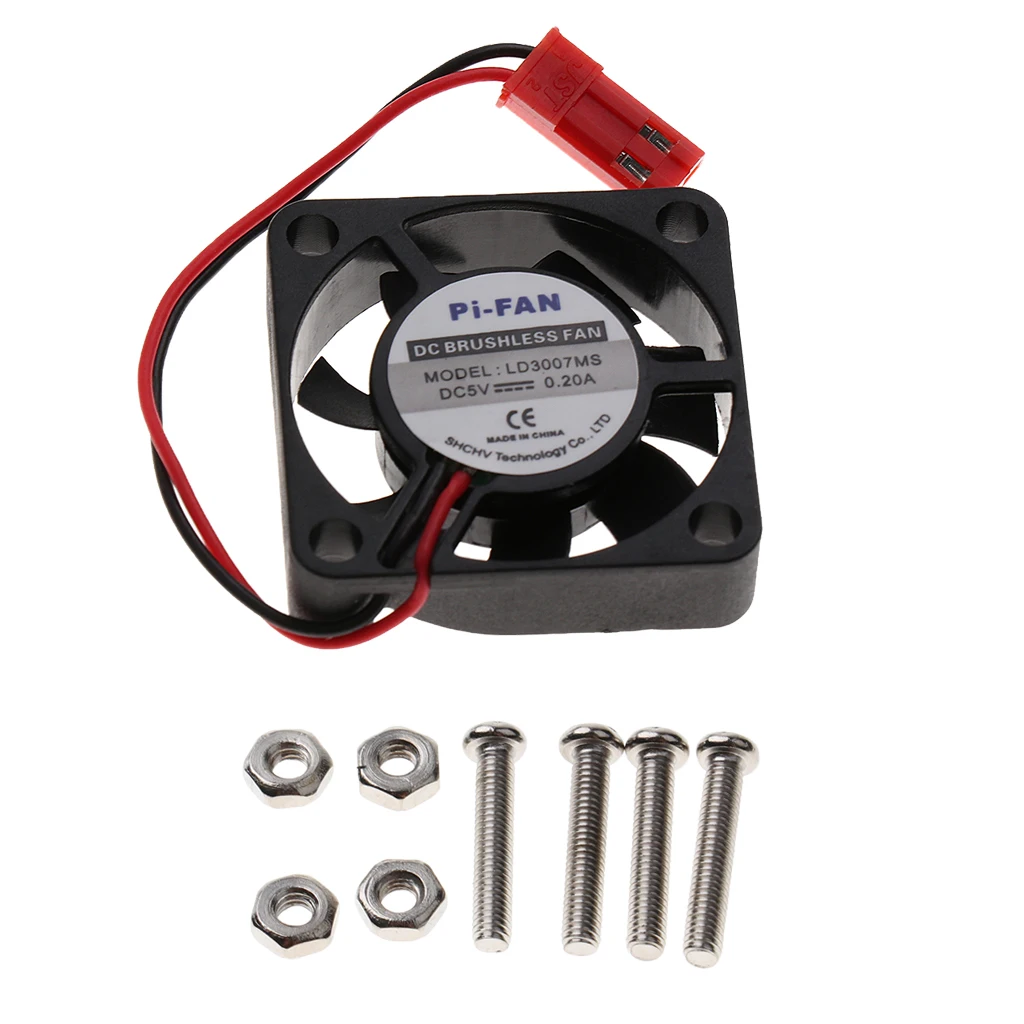 Dovewill DC 5V Brushless CPU Cooling Fan + Heatsinks for Raspberry Pi 3B/ 2B/ B+