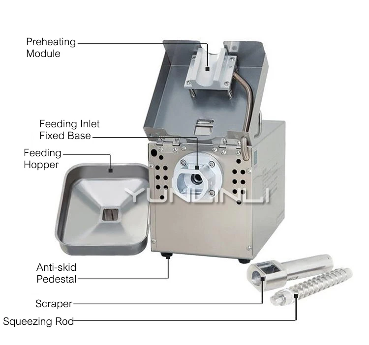 Пресс-машина для масла из нержавеющей стали многофункциональная масляная Expeller коммерческие бытовые масляные экстракторы JYY2088