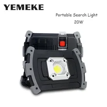 20 Вт лампе светодиодный портативный прожектор рабочий свет Перезаряжаемый 18650 батарея латерн фонарик Свет для охоты кемпинга открытый A1