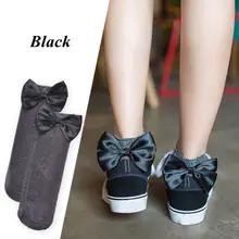 1 пара, повседневные, мягкие, блестящие, сетчатые, вязаные, с бантом, один размер, удобные, короткие, короткие, женские носки, 3 цвета