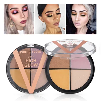 

4 Colors Makeup Highlighter luminator Palette Face Concealer Contouring Bronzers Make Up Maquiagem TSLM2