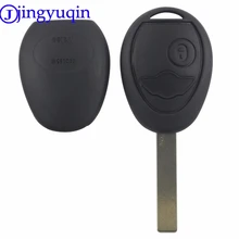 jingyuqin 2 Buttons Uncut Blade Remote Car Key Case Shell Fob Key Cover For BMW Mini Cooper R50 R53 Alarm Systems Security