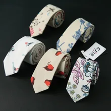 Хлопок Лен с рисунком галстуки для мужчин женщин тонкий галстук для жениха высокое качество новая мода классический мужской галстук для свадьбы 6 см ширина Corbata