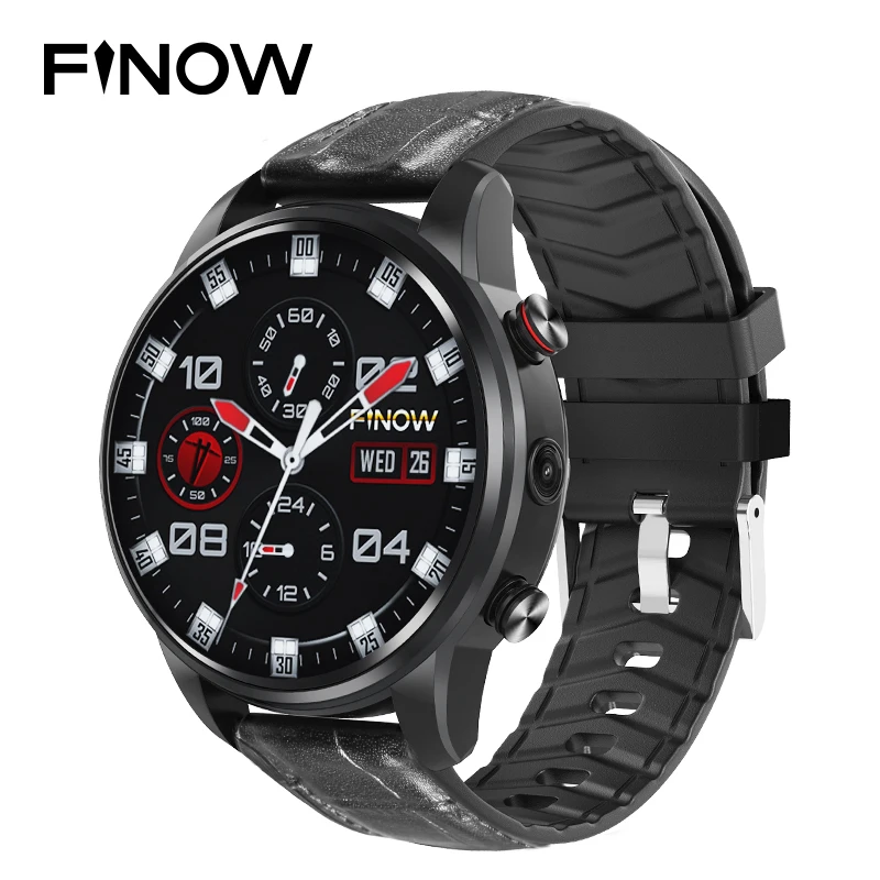 

2019 New Finow X7 4G Smart Watch MTK6739 Android 7.1 Quad Core reloj inteligente For Men 1.39 Inch AMOLED 2MP Pixel Smartwatches