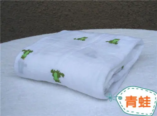 Aden Anais муслиновые Детские пеленальные одеяла для новорожденных хлопок Пеленальное полотенце известный многофункциональный 120x120 см/47*47'' - Цвет: frog