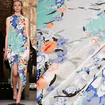 

2018 new super kitenge fashion designs pictures floral silk satin print fabric blouse dress silk fabric by the meter wholesale