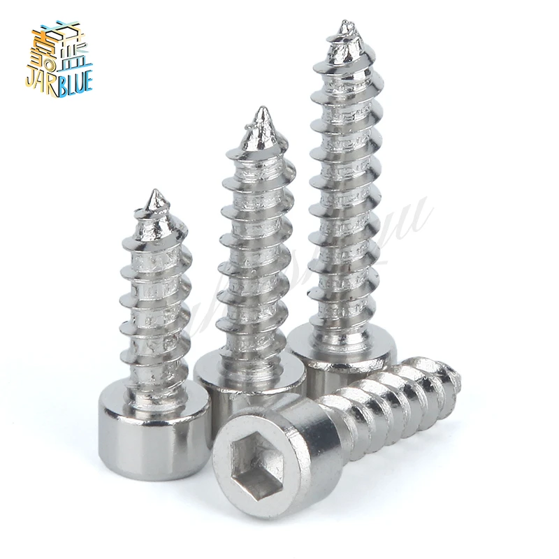 50Pcs M2 M2.6 M3 M3.5 M4 304 Stainless Steel Allen Hex Socket Head Cap Self-tapping Screws Bolts Nuts Fasteners Hardware Tools |
