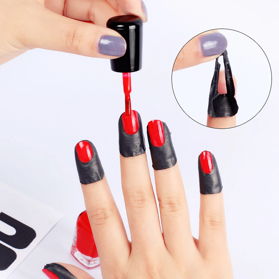

1pc Manicure Tool Anti Overflow Stick U Type Oil Spill Protector Nail Stickers 5 Colors Sticks Anti Overflow Sticks 2017